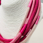 Load image into Gallery viewer, Two-Tone 8-Strand Rope Necklace in Hot Pink/Baby Pink
