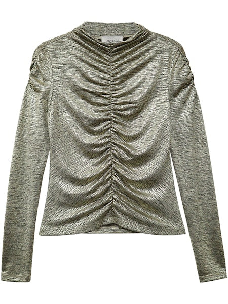 Ruched Selena Top in Gold Dust