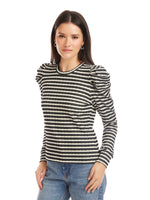 Load image into Gallery viewer, Leila Puff Sleeve Top in Stripe
