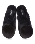 Load image into Gallery viewer, The Gloria Plush Slippers in Black
