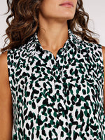Load image into Gallery viewer, Animal Print Sleeveless Dress in Green

