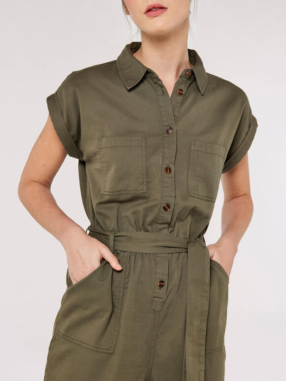 Utility Jumpsuit in Army Green