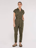 Load image into Gallery viewer, Utility Jumpsuit in Army Green
