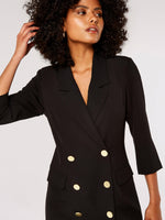 Load image into Gallery viewer, Double Breasted Blazer Dress in Black
