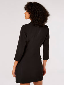 Double Breasted Blazer Dress in Black