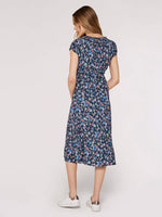 Load image into Gallery viewer, Milkmaid Ditsy Midi Dress in Navy
