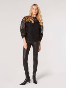 Victoriana Lace Blouse in Black