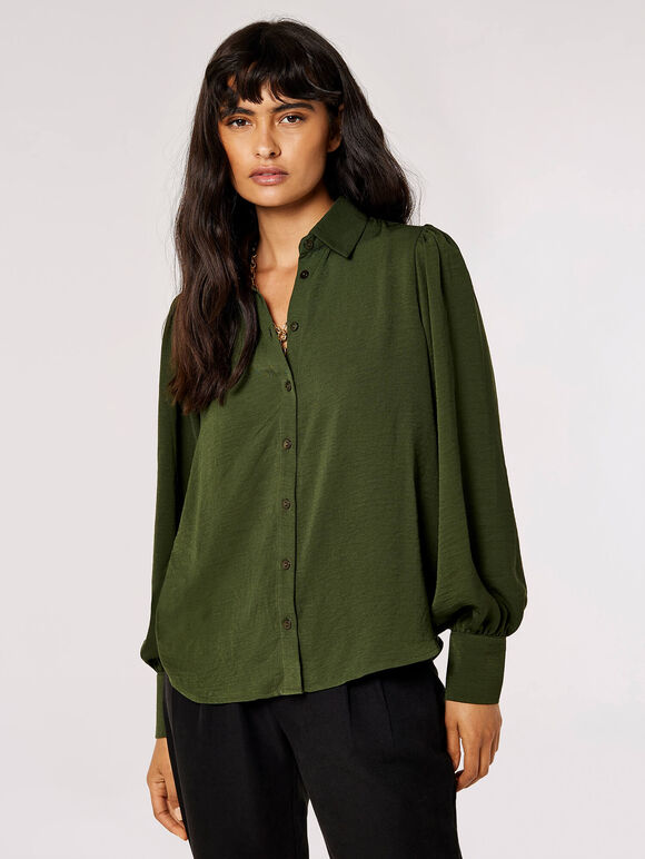 Long Sleeve Blouse in Olive