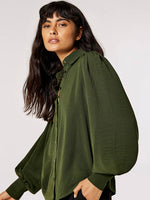Load image into Gallery viewer, Long Sleeve Blouse in Olive
