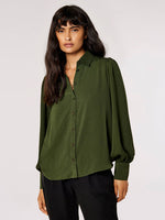 Load image into Gallery viewer, Long Sleeve Blouse in Olive
