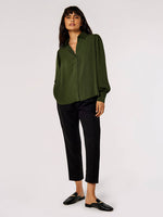 Load image into Gallery viewer, Long Sleeve Blouse in Olive
