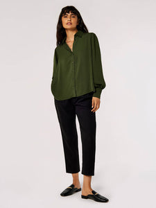 Long Sleeve Blouse in Olive