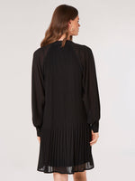 Load image into Gallery viewer, Plisse Chiffon Dress in Black
