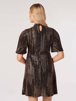 Load image into Gallery viewer, Angel Sleeve Empire Sparkle Dress in Bronze
