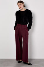 Load image into Gallery viewer, Wide Leg Trouser in Burgundy
