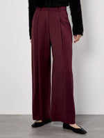 Load image into Gallery viewer, Wide Leg Trouser in Burgundy
