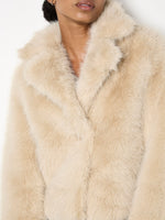 Load image into Gallery viewer, Faux Fur Short Coat in Cream
