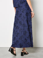 Load image into Gallery viewer, Dandelion Embroidered Skirt in Navy
