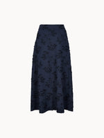 Load image into Gallery viewer, Dandelion Embroidered Skirt in Navy
