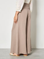 Load image into Gallery viewer, Wide Leg Gauze Trouser in Brown
