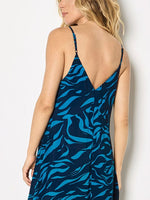 Load image into Gallery viewer, Cami Dress in Navy Animal Print

