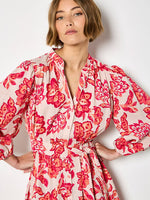 Load image into Gallery viewer, Boho Dress in Sarsa Pink
