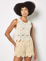 Load image into Gallery viewer, Crochet Top in Stone
