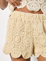 Load image into Gallery viewer, Crochet Shorts in Stone
