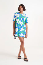 Load image into Gallery viewer, Bosco Print Shift Dress in Blue Multi
