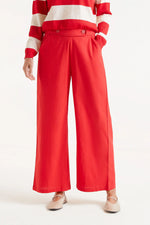 Load image into Gallery viewer, Straight Leg Trouser Pant in Red
