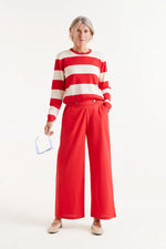 Load image into Gallery viewer, Straight Leg Trouser Pant in Red
