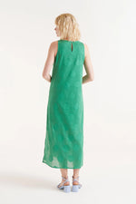Load image into Gallery viewer, Circle Print Maxi Dress in Green
