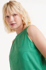Load image into Gallery viewer, Circle Print Maxi Dress in Green
