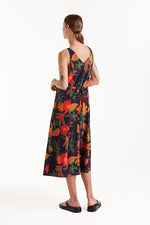 Load image into Gallery viewer, Famora Print Midi Dress in Black
