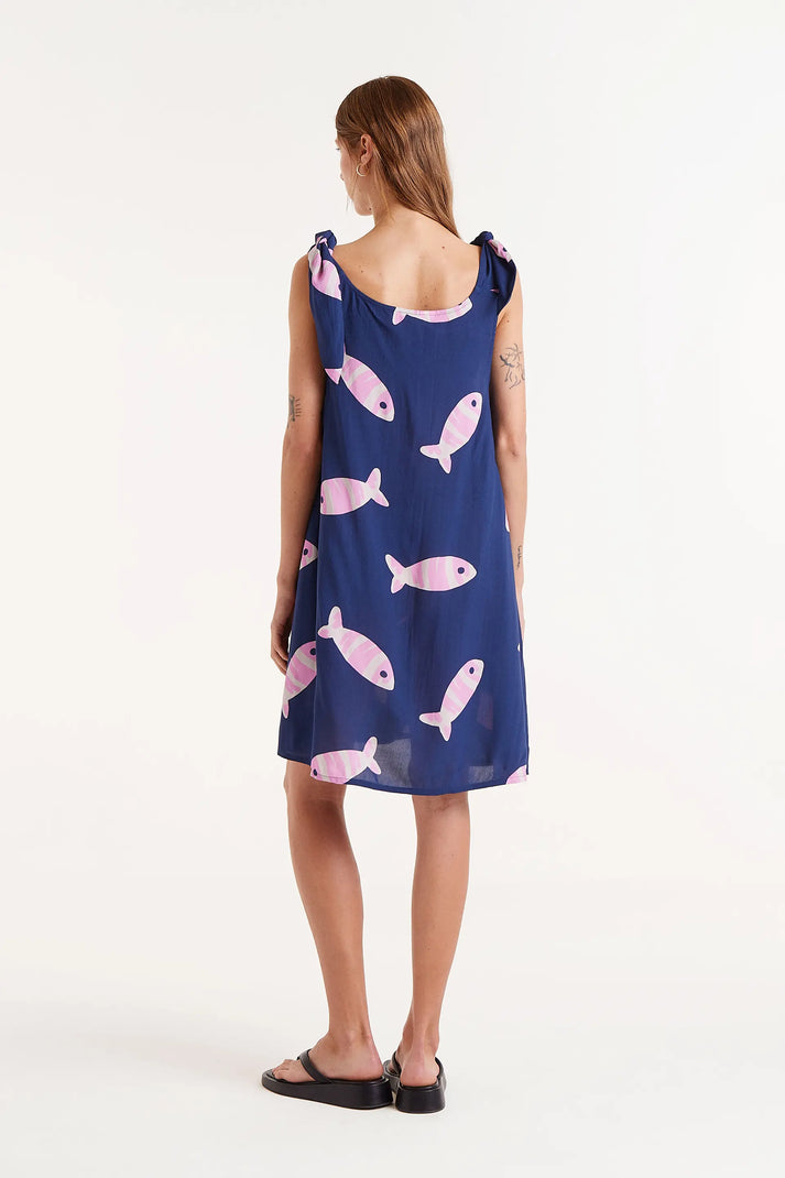 Fish Tank Dress in Navy