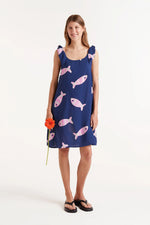 Load image into Gallery viewer, Fish Tank Dress in Navy
