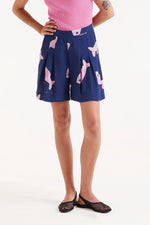 Load image into Gallery viewer, Fish Shorts in Navy
