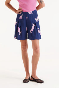 Fish Shorts in Navy