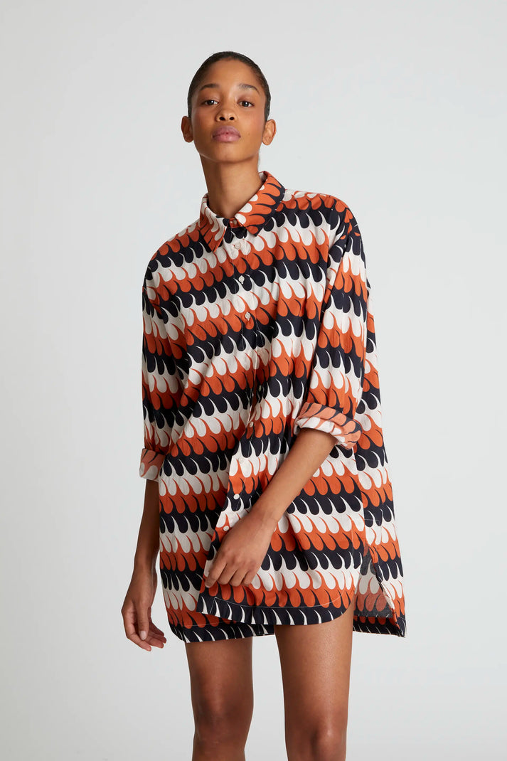 Oversized Tunic in Levante Geo