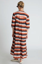 Load image into Gallery viewer, Short Sleeve Maxi Dress in Levante Geo
