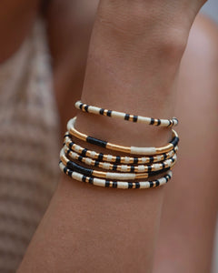 Clarte Bangle in Ivory and Grey