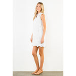 Load image into Gallery viewer, Sleeveless Eyelet Embroidered Dress in White
