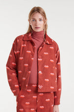 Load image into Gallery viewer, Corduroy Jacket in Lips Print
