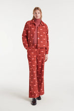 Load image into Gallery viewer, Corduroy Jacket in Lips Print
