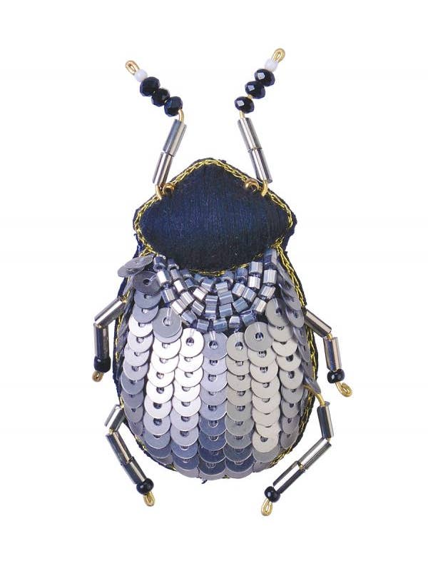 Insect Brooch in Black/Silver