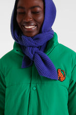 Load image into Gallery viewer, Quilted Coat with Embroidered Jaguar in Green
