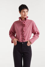 Load image into Gallery viewer, Ruffle Shirt in Red Gingham
