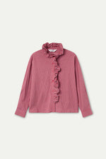 Load image into Gallery viewer, Ruffle Shirt in Red Gingham
