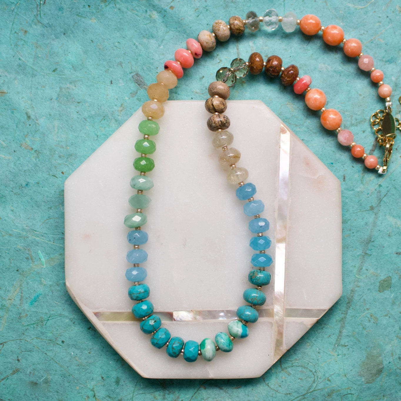 Gemma Medium Rondelle Necklace in Desert