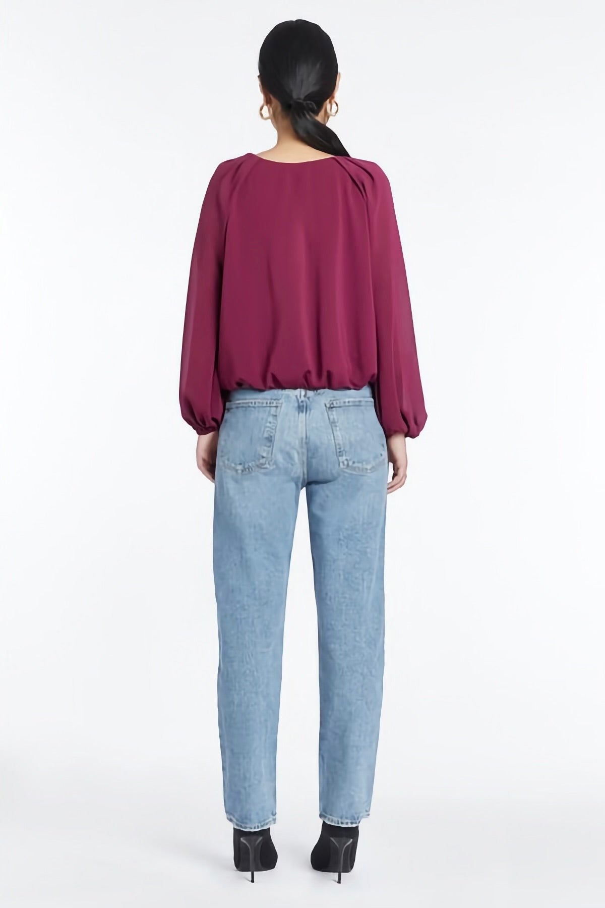 Naderre Top in Aubergine